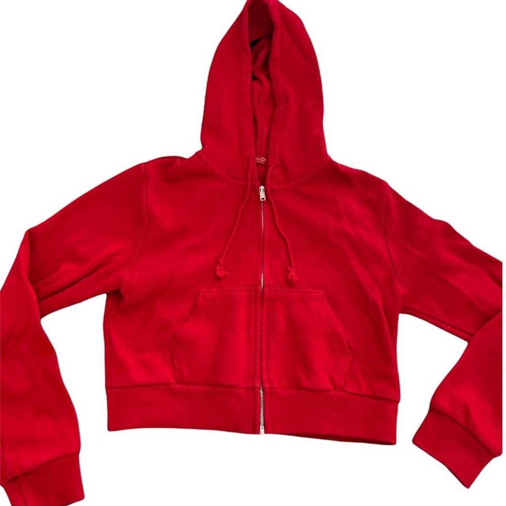 Brandy Melville Cropped Zip Up sweatshirt